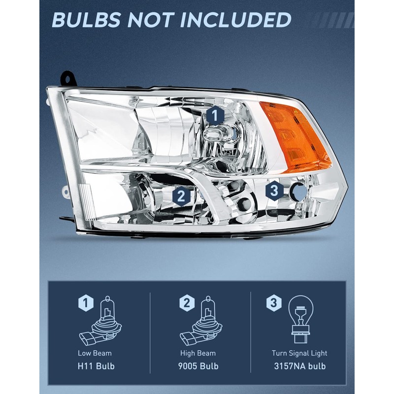 Nilight Headlight Assembly 2009 2010 2011 2012 2013 2014 2015