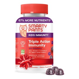 Smartypants Kids Niños Immunity Triple Accion 60 Gomitas Sabor Elderberry