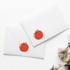 4 x Small 50mm 'Shiny Red Apple' Permanent Sticker Decals