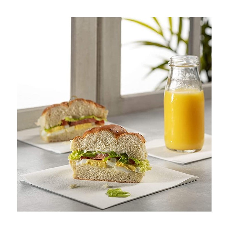 Cocktail Napkins Disposable Beverage Bar Napkins Black Linen-Like Square Napkins