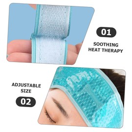 IWOWHERO Ice Head Wrap Gel Pack for Headaches Relief Reusable Cold Therapy Sticky Strap Multi-functional Pvc Gel for Sports Injuries and Discomfort Lightweight and Portable