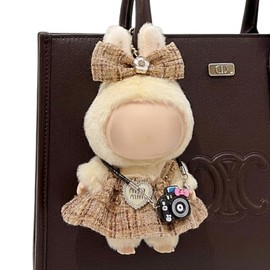 Sewing Clothes, 5.9 inches (15 cm), 6.7 inches (17 cm), Compatible with Loves, Changeable Dresses, 2 Accessories (Secret), Sewing, Carry Around (Macaron Brown, Skirt Type)