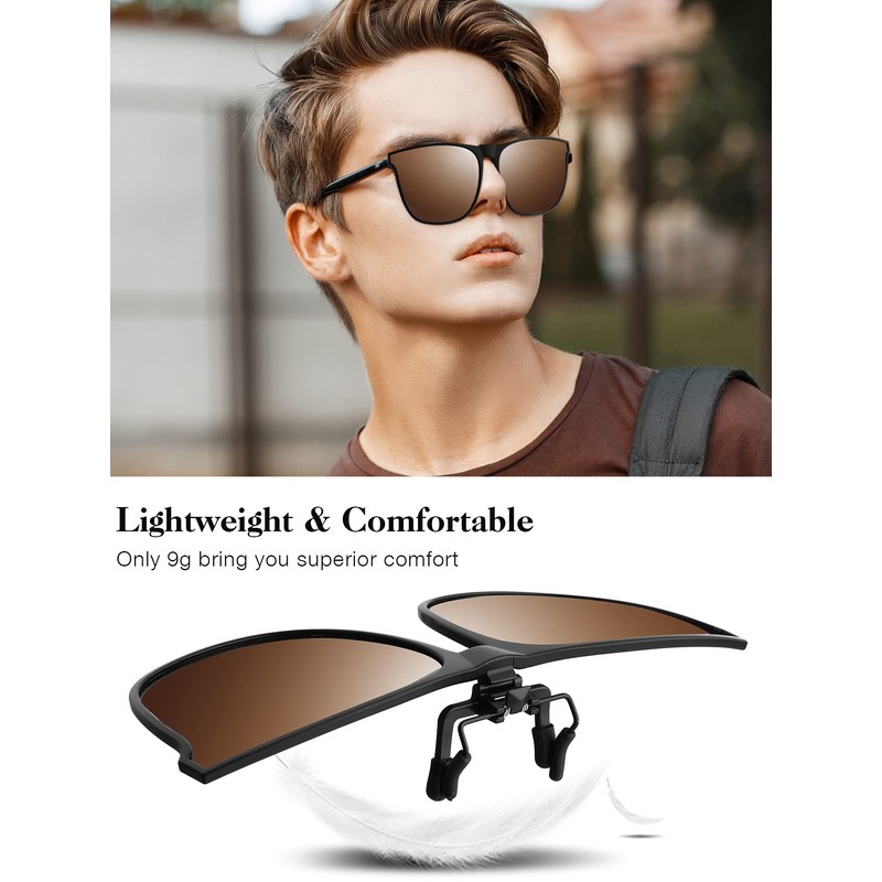 Frienda 3 Pares Gafas de Sol Polarizadas con Clip Grandes