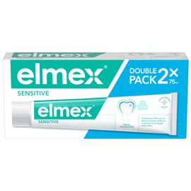 elmex Toothpaste Sensitive Teeth 2 Packs of 75 ml I With Aminofluoride I Gentle Cleaning I Strengthens Your Teeth and Protects Them From Caries