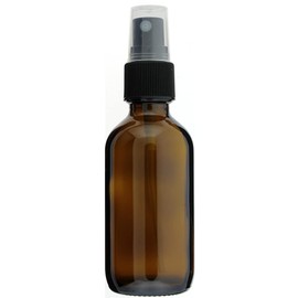 Aura Variety 12 Bottles 2 OZ 60 ML Boston Round Amber Empty REFILLABLE Glass Bottle with FINE Mist Black Sprayer (Perfume Fragrance Cologne Essential Oil Atomizer)