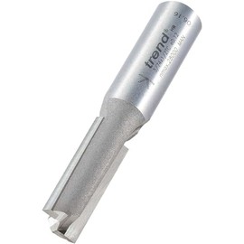 Trend Professional Straight Two Flute Router Cutter, 1/2 Inch Shank, 12mm Cut Diameter, Tungsten Carbide Tipped, 3/74X1/2TC