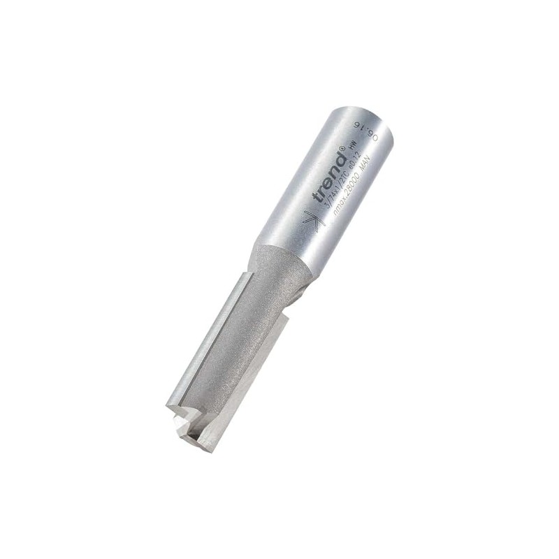 Trend Professional Straight Two Flute Router Cutter, 1/2 Inch Shank,