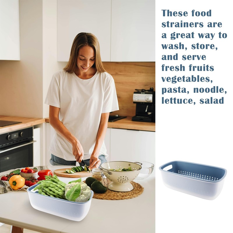 ZJIVQO Sinks Basket Kitchen Colanders Bowl Set Strainer Bowl 2-in-1