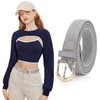 WHIPPY Fabric Belt Stretch Belt Elastic Braided Belt Elastic Stretchy