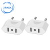 JORINDO (White-2pcs) EU to US,European Travel Convert Plug，CN/US 2 Holes