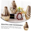 iplusmile 1Pc Unique Gold Ceramic Vase Simple Desktop Decoration for