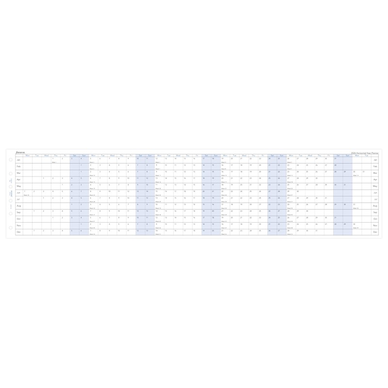 Filofax Personal Organizer Refill, Starts January 2026, Small, Horizontal Ear