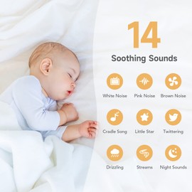 Baby Night Light Kids Night Light, 48 Colors+14 White Noise Night Light Baby Light+APP Touch Light Night Lamp,Dimmable Kids Lamp Night Lamp,3000mAh Baby Night Light Newborn+Timer Night Lights for Kids