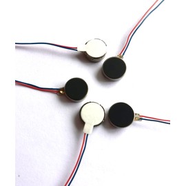 5PCS 10x2mm Mini DC Vibration Motors 3V 12000rpm Flat(2.7mm) Coin Button-Type Micro DC Vibrating Motor for Mobile Cell Phone Pager Tablet Household Appliances