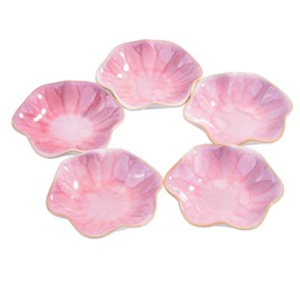Whitenesser Ceramic Sauce Dishes Set of 5,Japanese Pink Sushi Bowls Set of 5