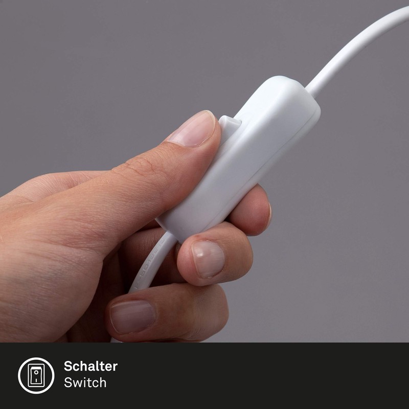 BRILONER - Desk Lamp with Cable Switch, Swivelling, E14 Socket,