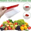 Stackable Food Tray, Reusable Plastic Food Keeping Tray, Red, 4