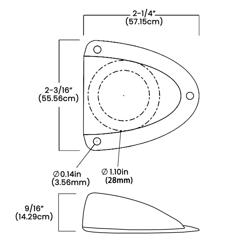 TuoP Boat Wire Cable Hole Ventilator Cover - Clam Shell