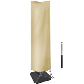 Patio Umbrella Cover for 9 to 13Ft Cantilever Umbrellas Waterproof 420D Oxford Umbrella Covers for Outdoor Umbrellas Protective Offset Umbrellas with Rod, Beige
