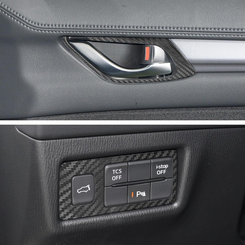 YAMUDA Compatible with Decorative Interior Protection Carbon Fiber Sticker for