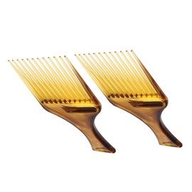 IWOWHERO 2pcs Afro Hair Pick Comb Wide Tooth Styling Curly Hair Detangling for Men Women
