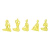 5 Pcs Yoga Statue Simple Style Yellow Attractive Decorative Durable