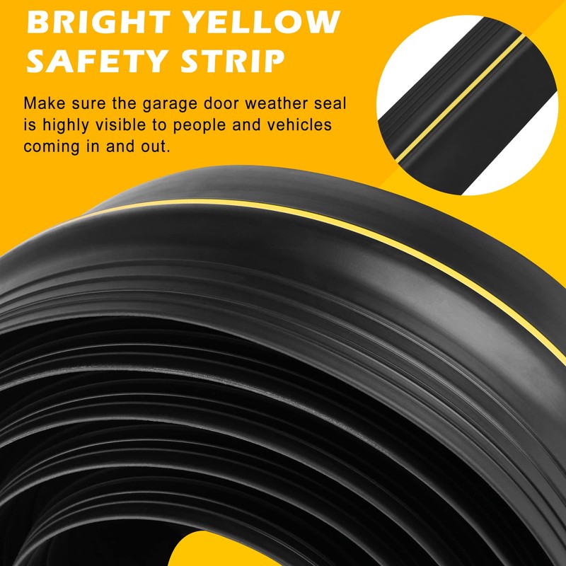 20Ft Universal Garage Door Bottom Threshold Seal Strip with 20oz
