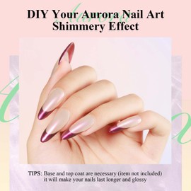 Bevimee Nail Polish Quick Dry, Aurora Mermaid Effect, Air Dry Shimmer Pearl Nail Polish 12ML Nail Lacquer for Nail Art Fast Dry Fingernail Polish 1PC