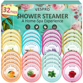 32 Pack Shower Steamers Aromatherapy Tablets Gifts Set for Women, Bulk Shower Bombs for Home Spa Bath Self Care, Relaxation and Calming Bath Gifts for Women and Men