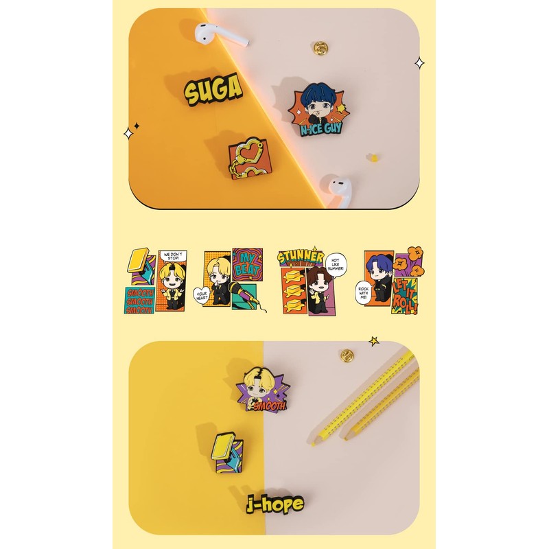 ROYCHE TinyTAN Butter Rubber Pin (JIN) RUBBER PIN BADGE Butter