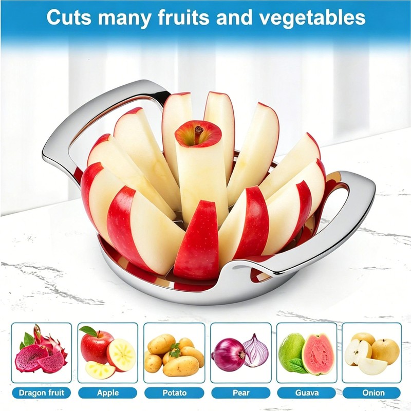 Apple Slicer and Corer 12 Stainless Steel Blades Zinc Alloy