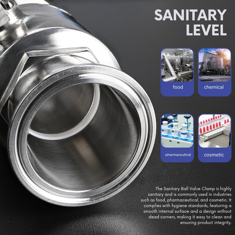 2" Tri-Clamp Ball Valve for home brewing, Stainless Steel 304,