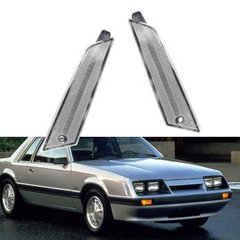 Tonsya For 1979 1980 1981 1982 1983 1984 1985 1986 Ford Mustang side Bumper marker turn Signal light housings Smoked Lens D9ZZ-15201-L,D9ZZ-15201-R