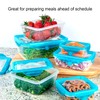 Stretch and Fresh Leak-Proof Food Container Set Stackable, BPA-Free Silicone