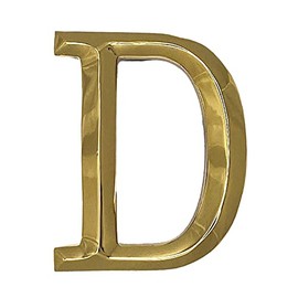 Monogram Letter D Door Knocker - Brass
