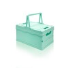 Foldable Small Plastic Baskets with Lids and Handles for Organizing,Collapsible