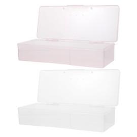 FOMIYES 4pcs Nail Kit Plastic to Go Containers Clear Container Plastic Organizer Box Manicure Tool Box Storage Containers Manicure Nail Tools Storage Box Nail Brush Organizer Box Abs Tool