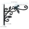 KiaoTime Cast Iron Metal 9.5" Hanging Planter Flower Pots Bracket