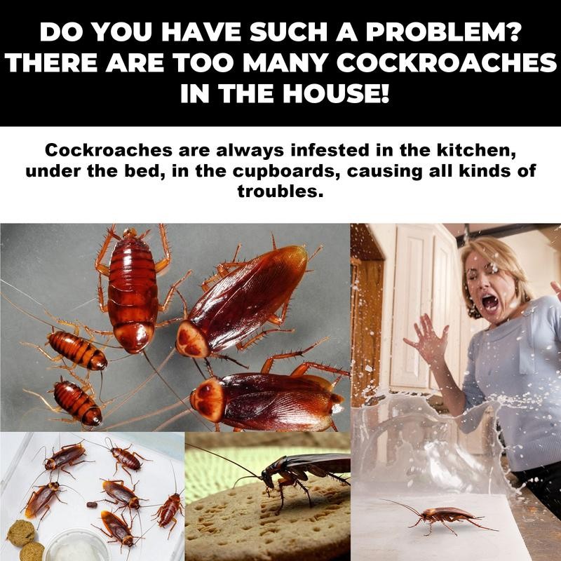 Effective cockroach snipers, safe home solutions - quantity: 2 pcs