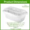 KitchenDance Disposable Aluminum 1 Lb Mini Loaf Pan with Clear