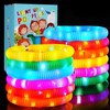 SCIONE 12 Pack Light Up Pop Tubes Fidget Toy Sensory