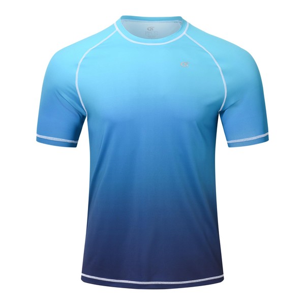 Huayuzh Men's Watersport Rash Guards Swimming Shirts UV Swim Top