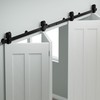 COSHOMER 52'' Bifold Barn Door Hardware Kit,4.3FT Heavy Duty Sliding