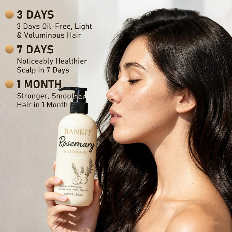 2 Pack Rosemary Batana Shampoo for Thinning Hair,11.8 Fl Oz