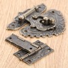 Mgoodoo Antique Embossing Hasp Latch Lock, 2 Pieces Hinge +