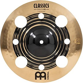 Meinl Cymbals Classics Custom Dual 12" Trash Splash Cymbal with Holes, Dark and Brilliant Finish — Made in Germany — for Rock, Metal and Fusion, 2-Year Warranty, (CC12DUTRS)