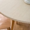 LIBERECOO Oval Fitted Vinyl Tablecloth - Cream Wood - Fits