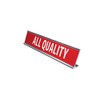 2x10 Desk Name Plate - Silver Holder