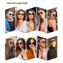 SOJOS Rectangle Polygon Polarized Sunglasses for Women Men Retro Classic Vintage Shades SJ1168 Green Lens