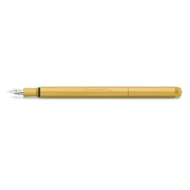 Kaweco SPECIAL Füllhalter Messing I Premium Füllfederhalter für Tintenpatronen mit hochwertiger Stahlfeder I Exklusiver Füller mit Geschenk Metallbox 17 cm I Federbreite: F (Fein)